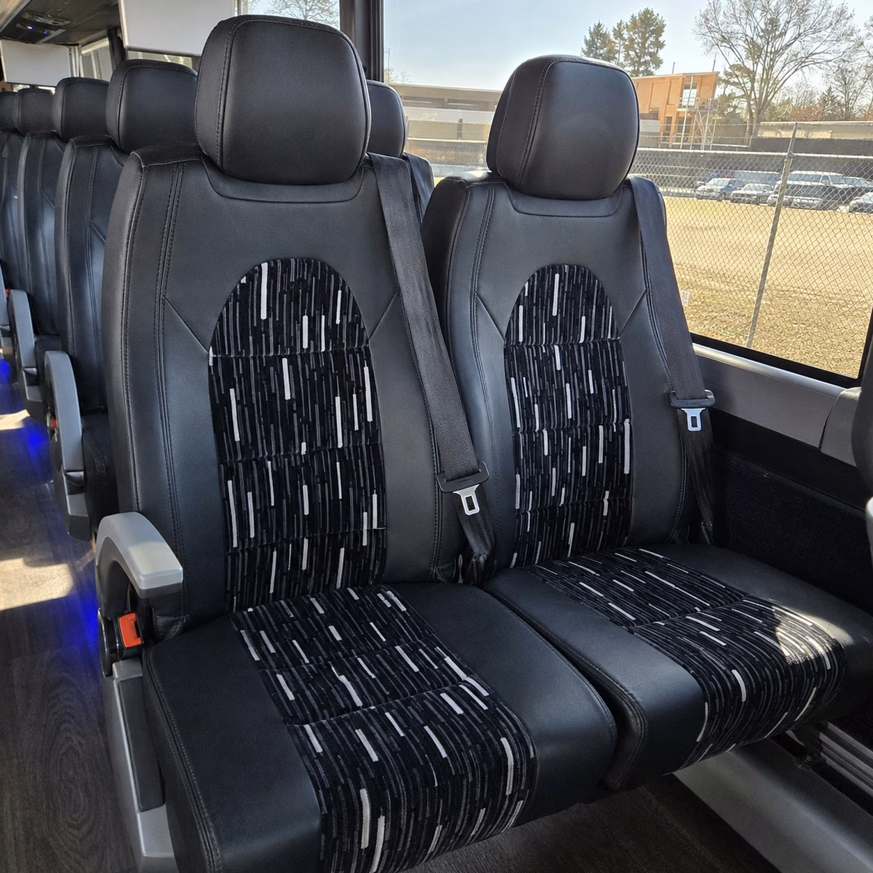 56 passenger charter bus interior