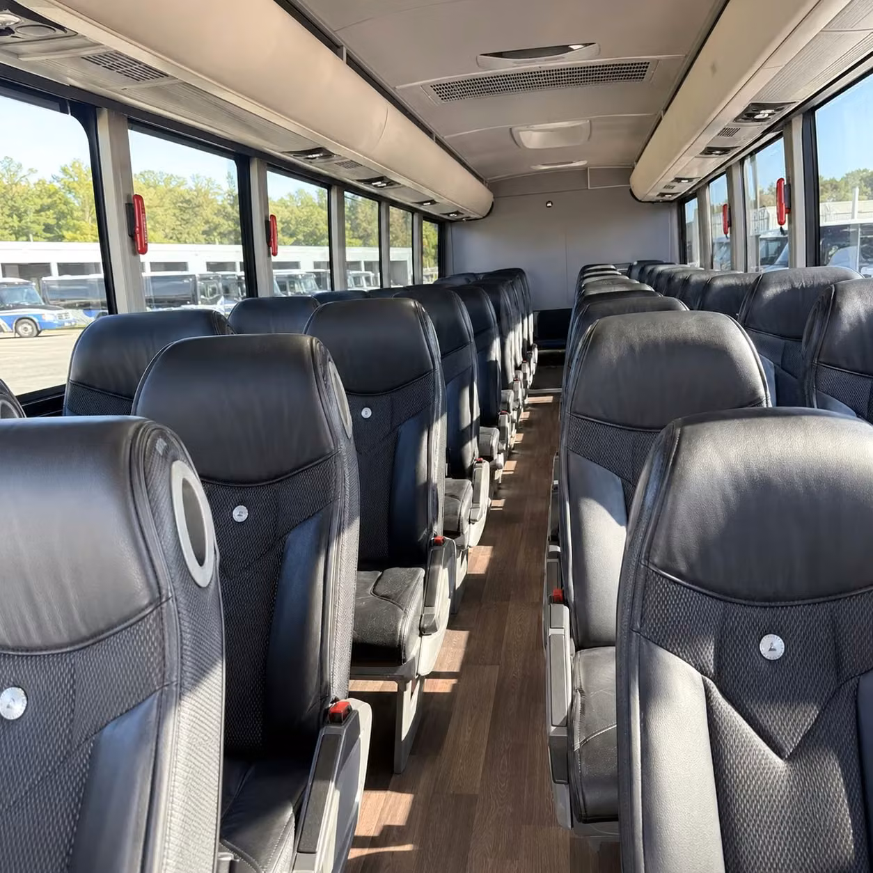 portland charter bus inside