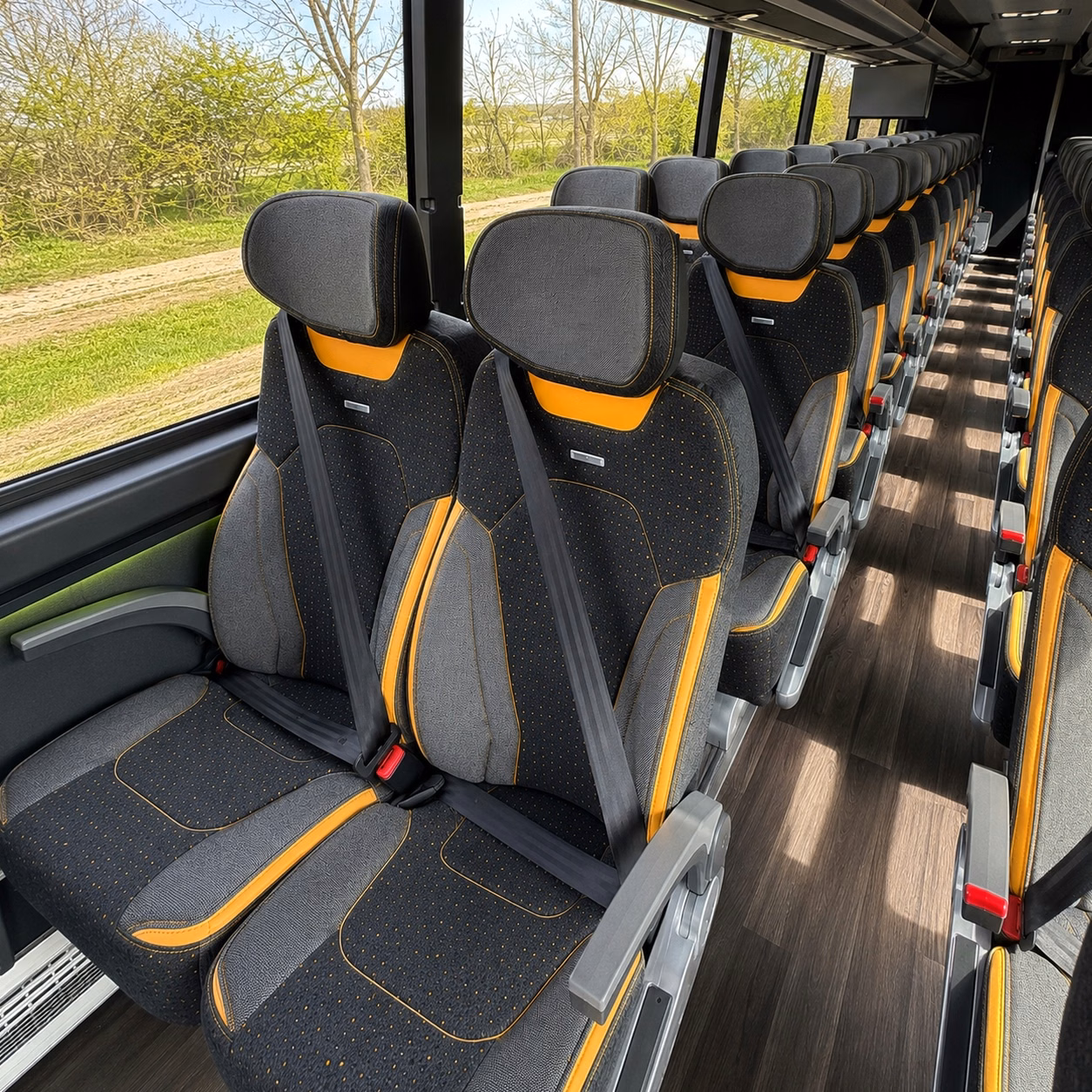 portland charter bus rental inside