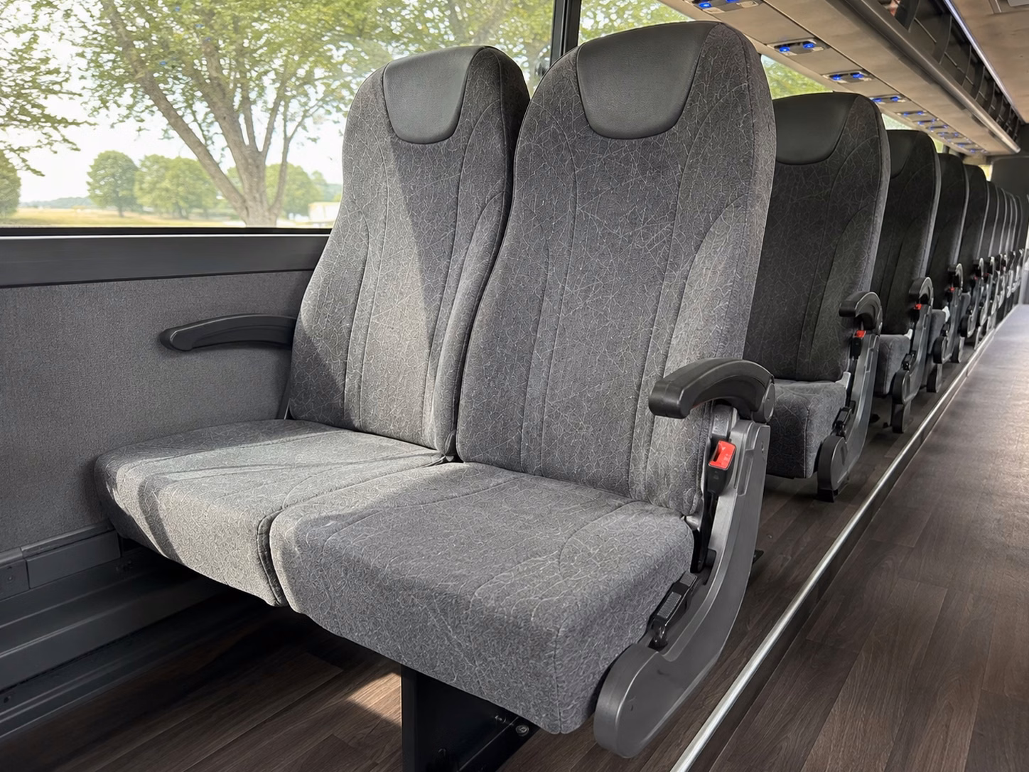 portland charter bus rental interior